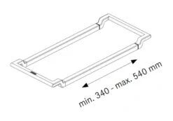 Franke Accessoires - ALL-IN Rail Télescopique, Plastique Noir / Inox 133.0655.059 -Kitchen Soldes 0c6da2b7891293eb161acf10