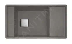 Franke Fresno - Évier En Fragranit FSG 611-88, 877x495 Mm, Pierre Gris 114.0651.013