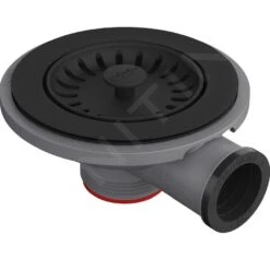 Franke Accessoires - Bonde à Panier Colorline, Noir Mat 112.0657.022