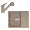 Franke Colonnes - Ensemble De Cuisine G55, évier En Fragranit BFG 611-62 Et Mitigeur FC 9547.424, Cachemire 114.0509.994