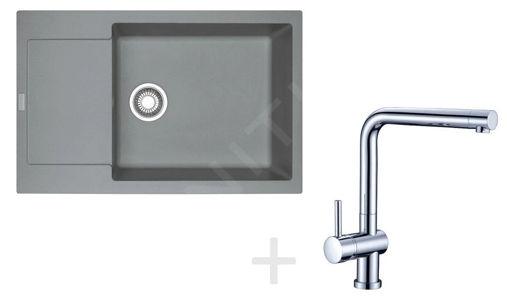 Franke Colonnes - Set De Cuisine G75, évier En Fragranit MRG 611-78 BB, Pierre Grise + Robinet Samoa, Chrome 114.0365.430 1 Franke Colonnes - Set De Cuisine G75, évier En Fragranit MRG 611-78 BB, Pierre Grise + Robinet Samoa, Chrome 114.0365.430