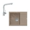 Franke Colonnes - Ensemble De Cuisine G7, évier En Fragranit MRG 611-62 Et Mitigeur Samoa, Cachemire / Chrome 114.0510.230