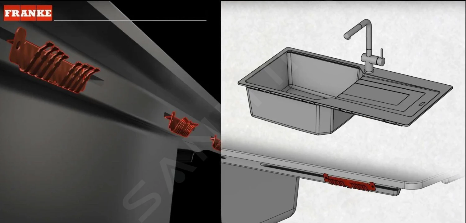 Franke Urban - Évier En Fragranit UBG 611-86, 860x500 Mm, Pierre Grise 114.0582.895 4 Franke Urban - Évier En Fragranit UBG 611-86, 860x500 Mm, Pierre Grise 114.0582.895 – Image 4