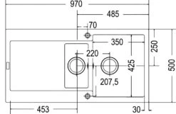 Franke Maris - Évier En Fragranit MRG 651, 970x500 Mm, Pierre Grise 114.0120.253 -Kitchen Soldes 30889146a5140b6f55307927