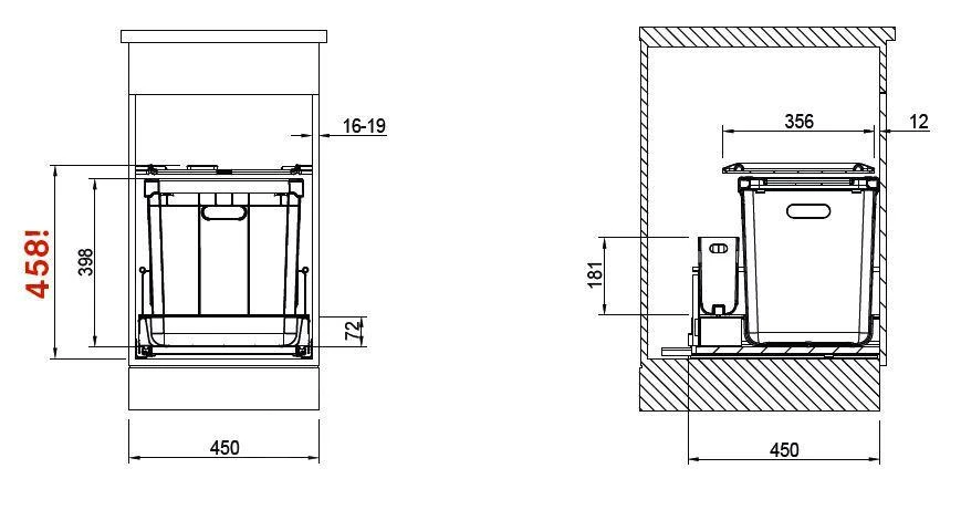 Franke Poubelle Tri Sélectif - Poubelle Encastrée 350-45 121.0307.553 2 Franke Poubelle Tri Sélectif - Poubelle Encastrée 350-45 121.0307.553 – Image 2
