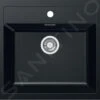 Franke Sirius - Évier En Tectonite SID 610, 560x530 Mm, Noir 114.0264.011
