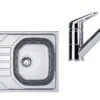 Franke Colonnes - Ensemble N75, évier Inox OLN 611-79 Et Robinetterie FC 9547.031, Inox/chrome 101.0618.830