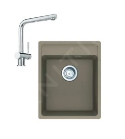 Franke Colonnes - Ensemble G242, évier En Fragranit MRG 610-37 RTL Et Mitigeur Samoa, Cachemire / Chrome 114.0675.645