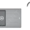 Franke Colonnes - Ensemble G173, évier En Fragranit BFG 611-78 Et Robinetterie FP9000.084, Gris Pierre/gris Pierre 114.0619.589