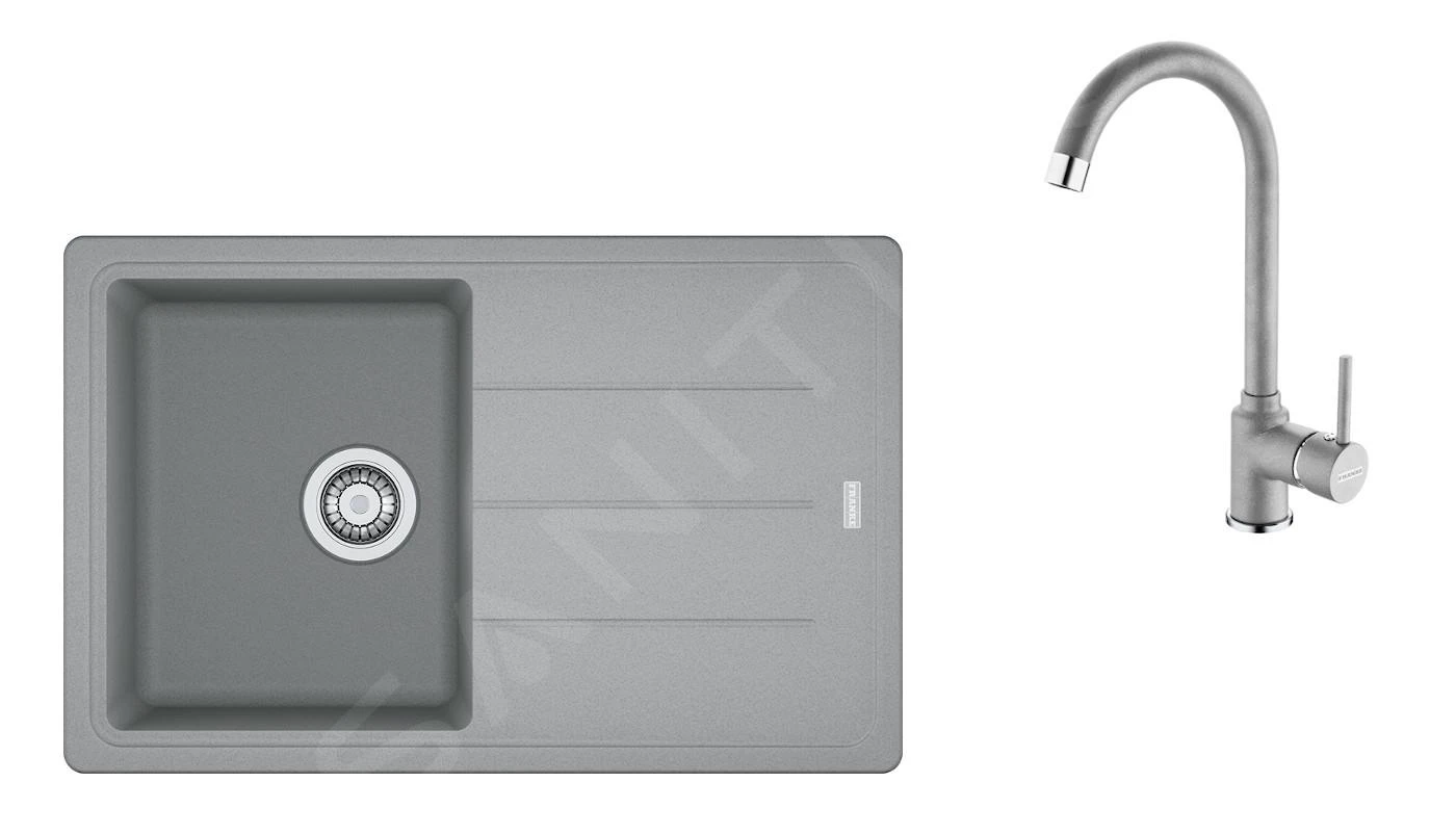 Franke Colonnes - Ensemble G173, évier En Fragranit BFG 611-78 Et Robinetterie FP9000.084, Gris Pierre/gris Pierre 114.0619.589 1 Franke Colonnes - Ensemble G173, évier En Fragranit BFG 611-78 Et Robinetterie FP9000.084, Gris Pierre/gris Pierre 114.0619.589