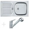 Franke Colonnes - Kit De Cuisine N49, évier En Inox ETN 614 6/4" NOVA + Robinet FC 9547, Chrome 101.0366.098