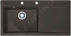 Franke Mythos - Évier En Céramique MTK 611-100/2, 1000x510 Mm, Graphit 124.0335.864