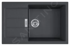 Franke Sirius 2.0 - Évier En Tectonique S2D 611-78 XL, 780x500 Mm, Noir 143.0617.613