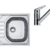 Franke Colonnes - Ensemble N73, évier Inox OLN 611-63 Et Robinetterie FC 9547.031, Inox/chrome 101.0618.834