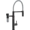 Franke Mitigeurs Filtrants - Vital Tap Mitigeur D’évier Avec Filtration D’eau Intégrée, Bec Flexible Et Douchette, Noir Mat/inox 120.0621.313