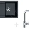 Franke Colonnes - Set De Cuisine G40, évier En Granit MRG 611, Onyx + Robinet FN 0147.031, Chrome 114.0283.433