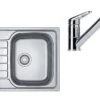 Franke Colonnes - Ensemble N77, évier Inox SKN 611-63 Et Robinetterie FC 9547.031, Inox/chrome 101.0618.838