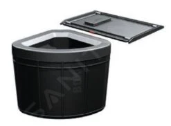 Franke Poubelle Tri Sélectif - Poubelle Encastrée Solo 50, Noir 121.0307.568