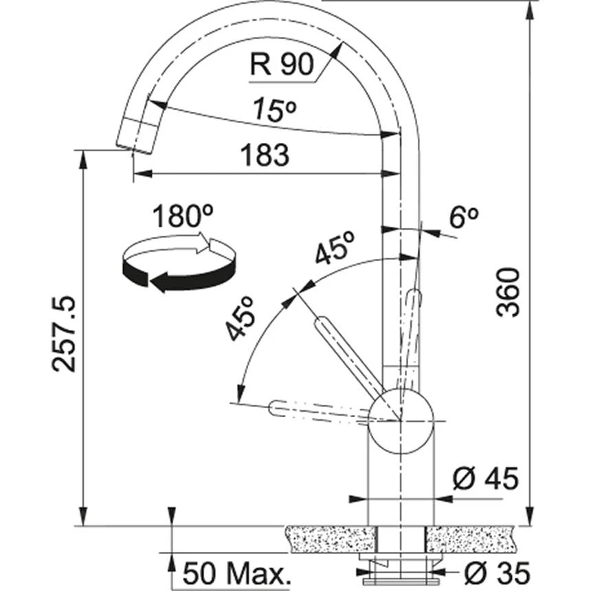 Franke Leda Neo - Robinetterie D’évier FC 0046, Inox 115.0590.046 2 Franke Leda Neo - Robinetterie D’évier FC 0046, Inox 115.0590.046 – Image 2