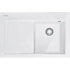 Franke Mythos - Évier En Céramique MTK 611 -78/7, 780x510 Mm, Glacier 124.0433.384