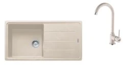 Franke Colonnes - Ensemble G174, évier En Fragranit BFG 611 Et Robinetterie FP9000.082, Sahara/sahara 114.0619.596