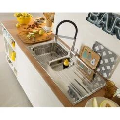 Franke Lina - Mitigeur D'évier FC 6085.031 Avec Un Bras Flexible, Chrome / Noir 115.0626.085 -Kitchen Soldes a9a51cd97222a47efea58806