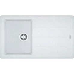 Franke Basis - Évier En Fragranit BFG 611-86, 860x500 Mm, Blanc Artic 114.0494.912
