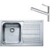 Franke Colonnes - Set N82, évier En Inox LLX 611/2 Et Mitigeur FC 3054.031, Inox / Chrome 101.0650.595