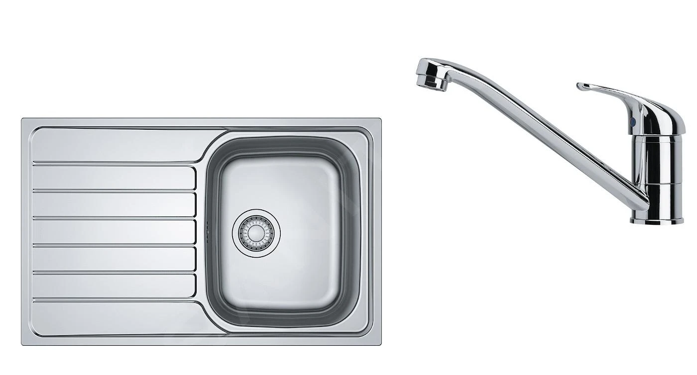 Franke Colonnes - Ensemble N78, évier Inox SKN 611-79 Et Robinetterie FB 250.031, Inox/chrome 101.0618.831 1 Franke Colonnes - Ensemble N78, évier Inox SKN 611-79 Et Robinetterie FB 250.031, Inox/chrome 101.0618.831