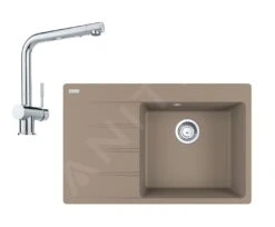 Franke Colonnes - Set G224, évier En Fragranit CNG 611-78 TL / 7 Et Mitigeur Samoa, Cachemire / Chrome 114.0650.799