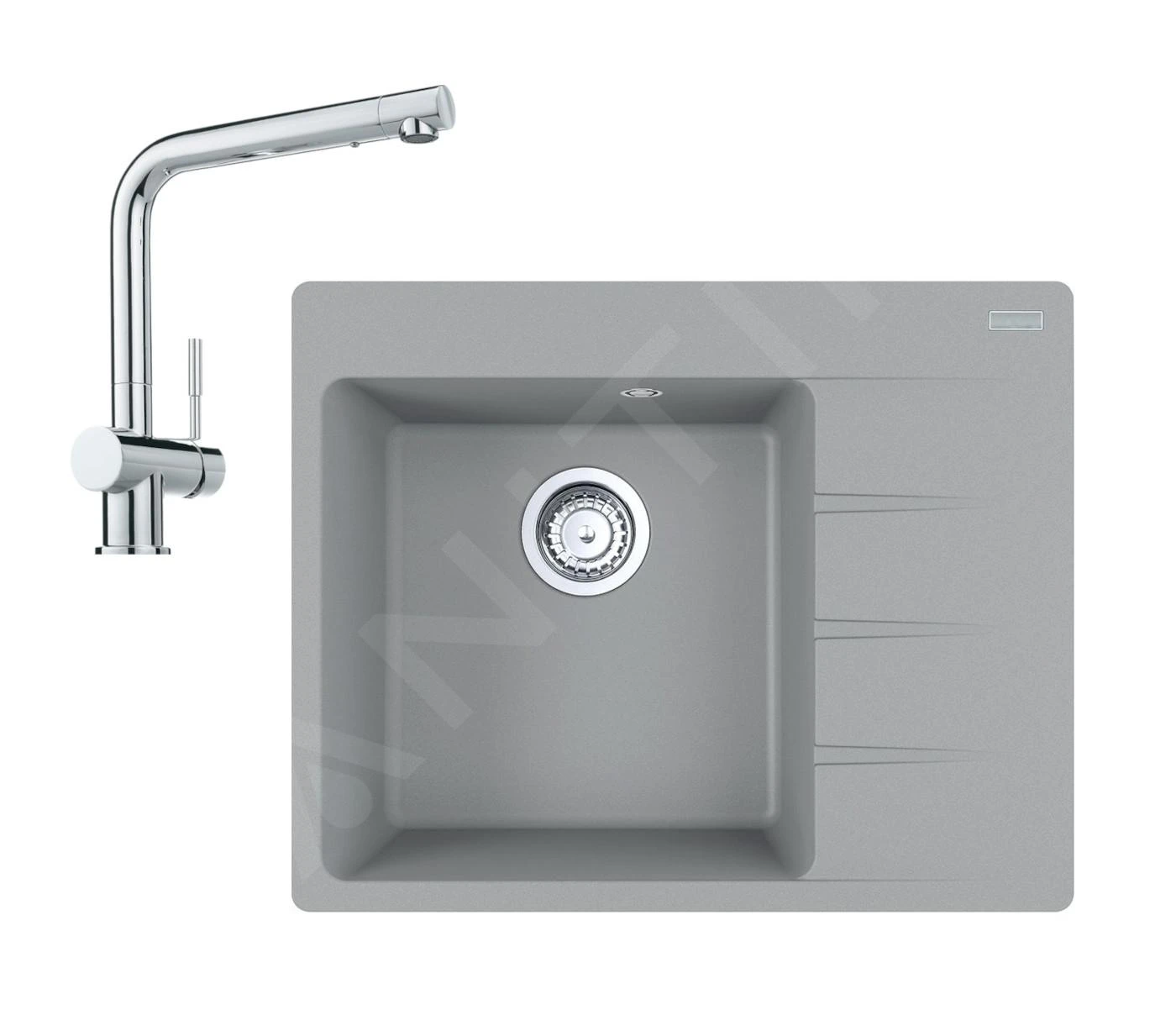 Franke Colonnes - Set G212, évier En Fragranit CNG 611-62 TL / 2 Et Mitigeur Samoa, Pierre Grise / Chrome 114.0650.743 1 Franke Colonnes - Set G212, évier En Fragranit CNG 611-62 TL / 2 Et Mitigeur Samoa, Pierre Grise / Chrome 114.0650.743