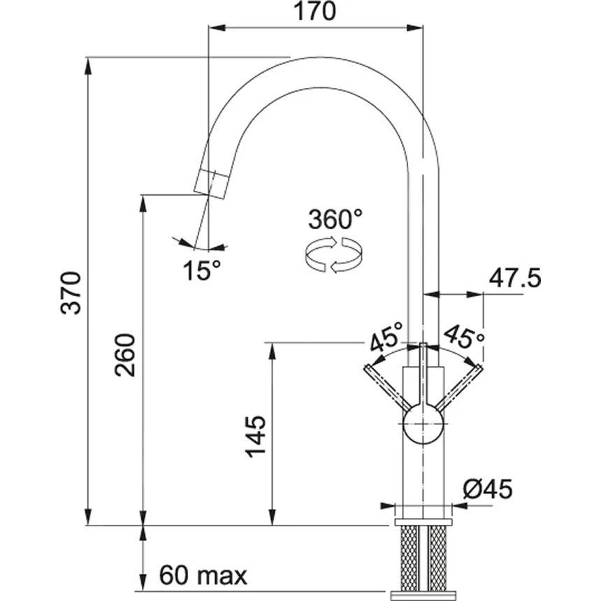 Franke Colonnes - Set G222, évier En Fragranit CNG 611-62 TL / 7 Et Mitigeur FP 0408.031, Pierre Grise / Chrome 114.0650.768 3 Franke Colonnes - Set G222, évier En Fragranit CNG 611-62 TL / 7 Et Mitigeur FP 0408.031, Pierre Grise / Chrome 114.0650.768 – Image 3