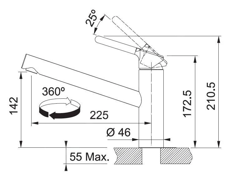 Franke Orbit - Mitigeur D'évier FC 3148.031, Chrome 115.0623.148 2 Franke Orbit - Mitigeur D'évier FC 3148.031, Chrome 115.0623.148 – Image 2