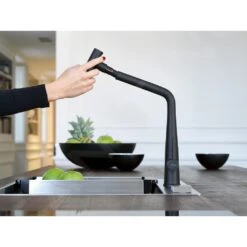 Franke Icon - Mitigeur D&apos;évier FG 5188.901 Avec Douchette Extractible, Noir Mat 115.0625.190 -Kitchen Soldes dae46f76f275866aa5c493fb