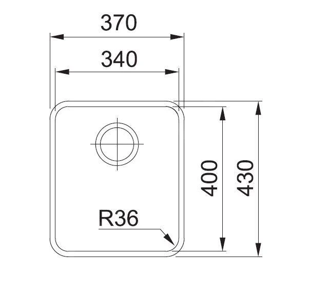 Franke Aton - Évier ANX 110-34, 370x430 Mm, Inox 122.0204.647 2 Franke Aton - Évier ANX 110-34, 370x430 Mm, Inox 122.0204.647 – Image 2