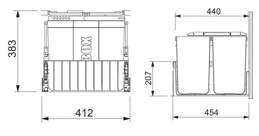 Franke Poubelle Tri Sélectif - Poubelle Encastrée 300-45 Duo 121.0150.144 2 Franke Poubelle Tri Sélectif - Poubelle Encastrée 300-45 Duo 121.0150.144 – Image 2