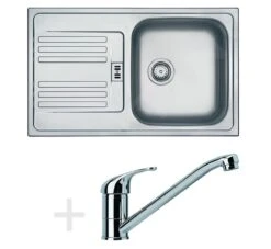 Franke Colonnes - Set De Cuisine N35, évier En Inox EFN 614-78 + Robinet FB 250.031, Chrome 101.0684.390